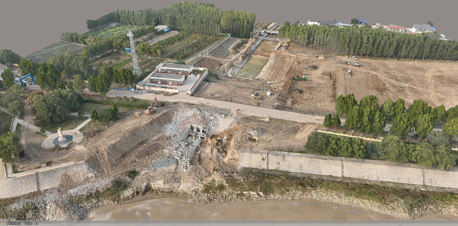 首次！无人机倾斜摄影三维实景建模首次在黄河下游引黄涵闸改建工程（山东段）中应用(图2)